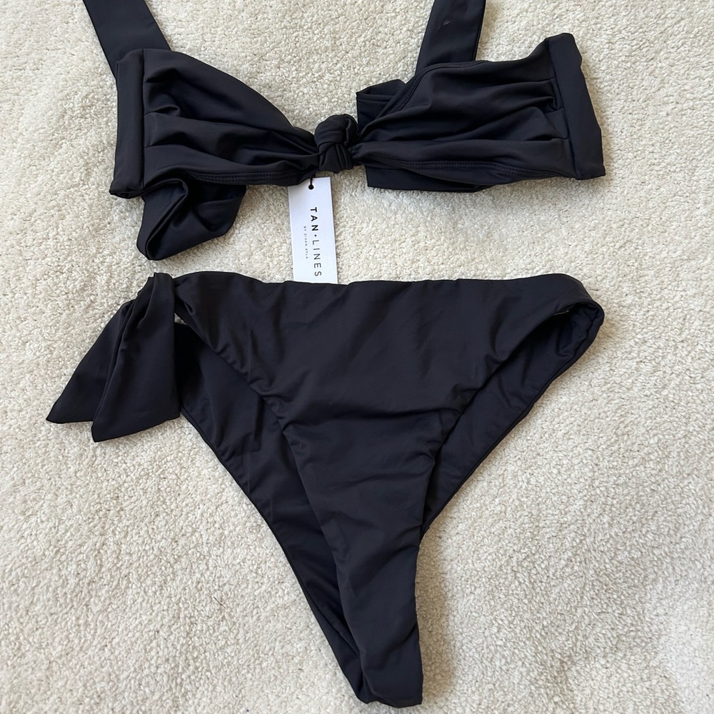 Tan Lines Black bikini